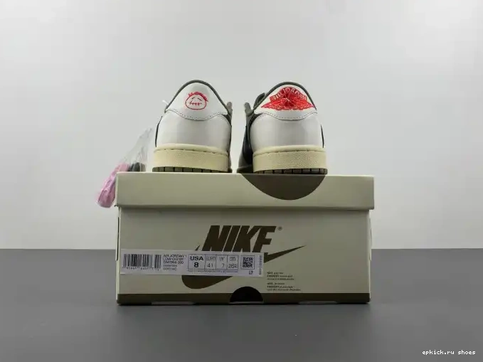 Cheap SCOTT OG AIR 1 JORDAN LOW DM7866-200 TRAVIS X MEDIUM OLIVE 0503